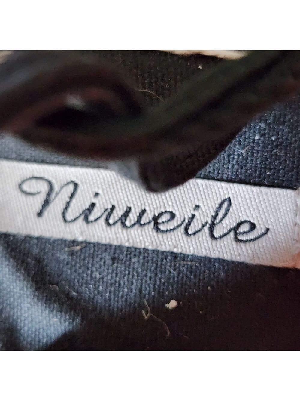 Niweile wedge espadrile sandal color black with floral embroidered size 38 - Picture 7 of 7